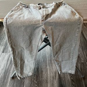 Size 29, light wash, wide leg, loose jeans